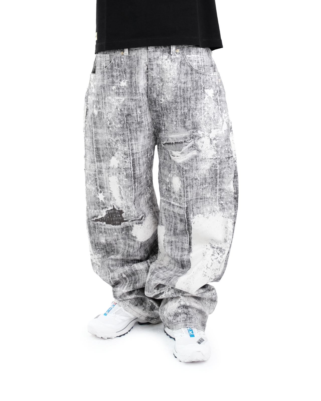 DIGITAL PRINT LOOSE JEANS