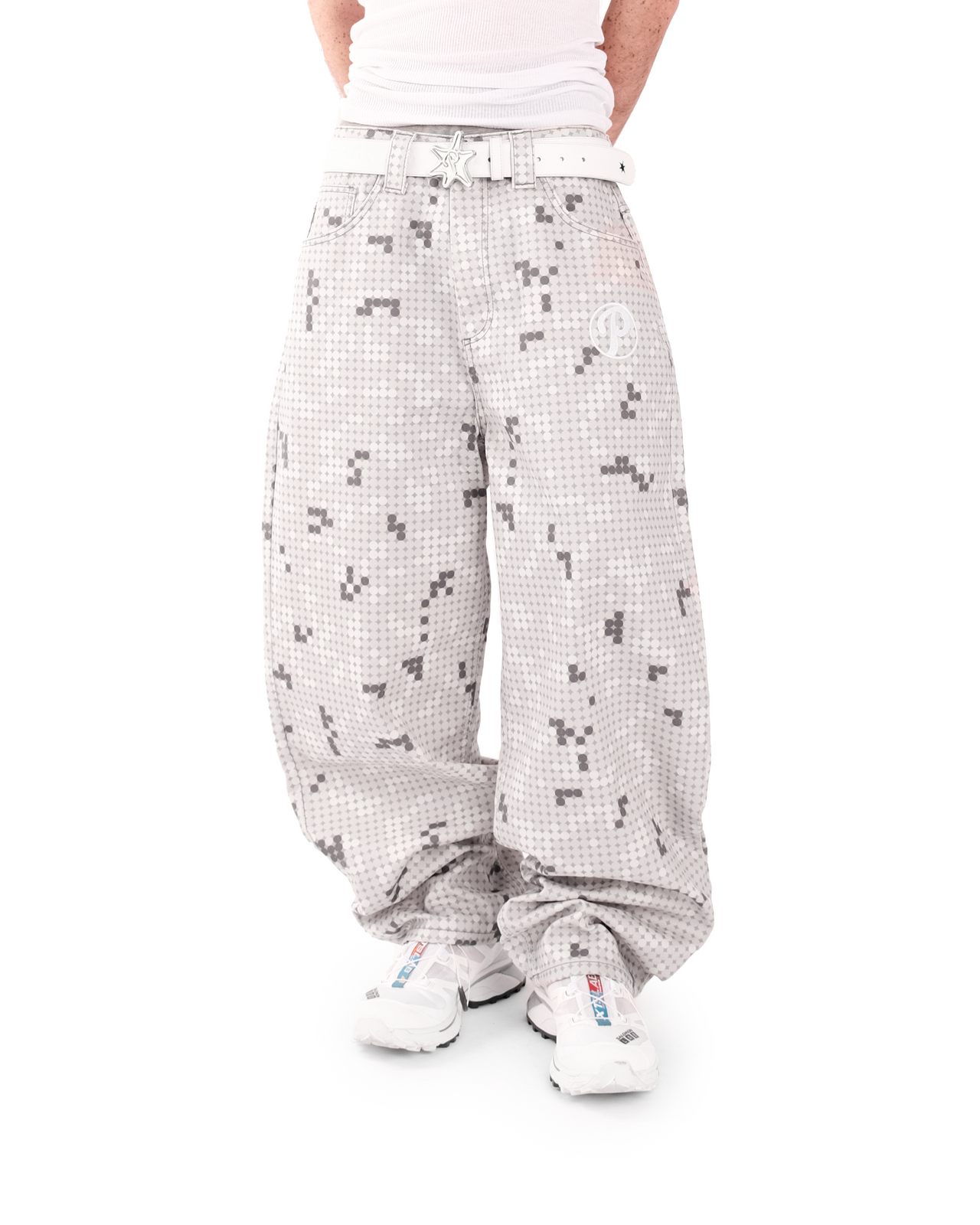 GREY DOT BONKERS DENIM