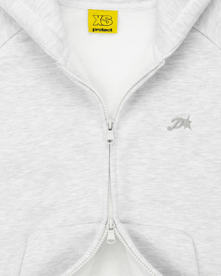 GREY DAY2DAY ZIP-UP HOODIE