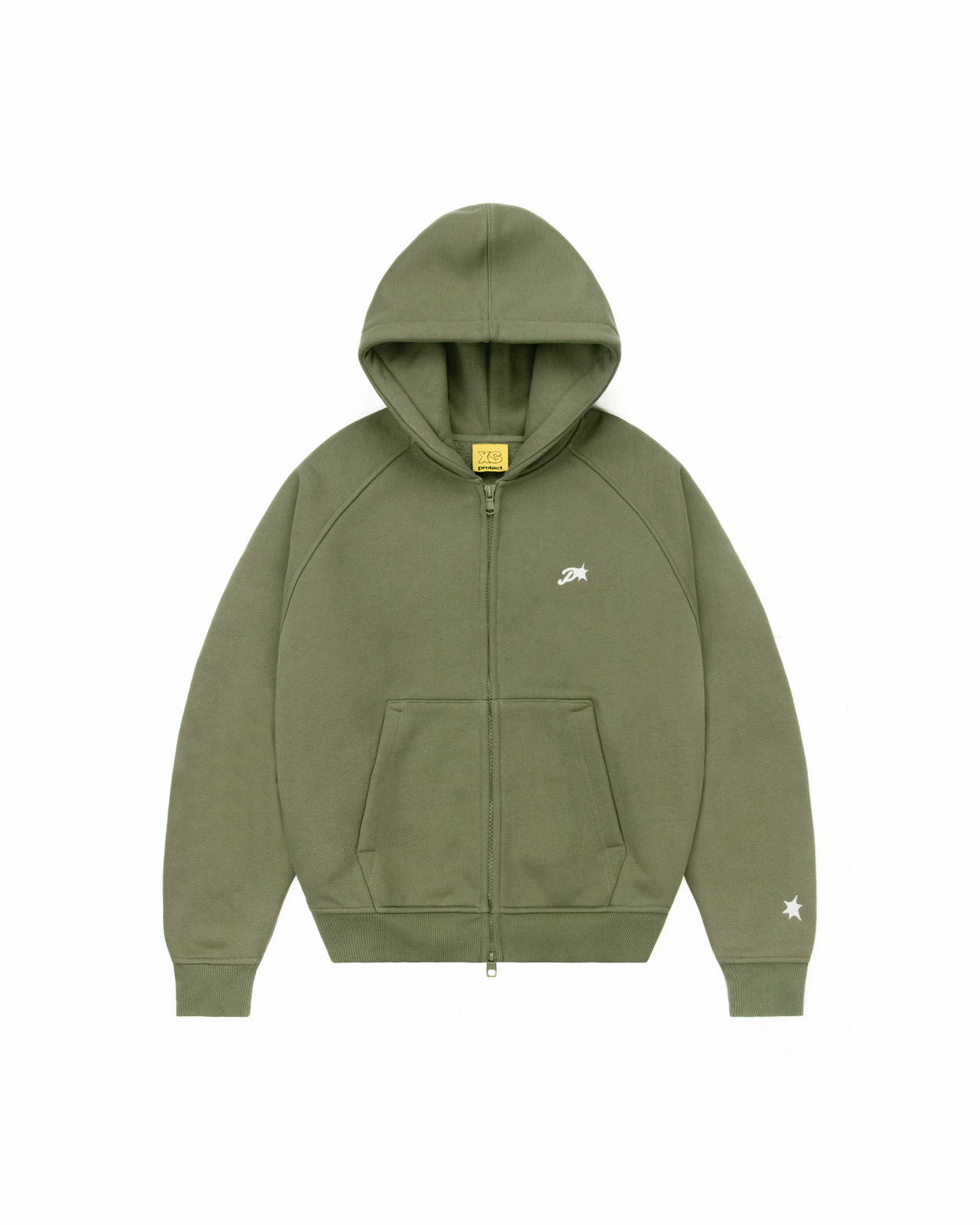 OLIVE DAY2DAY ZIP-UP HOODIE