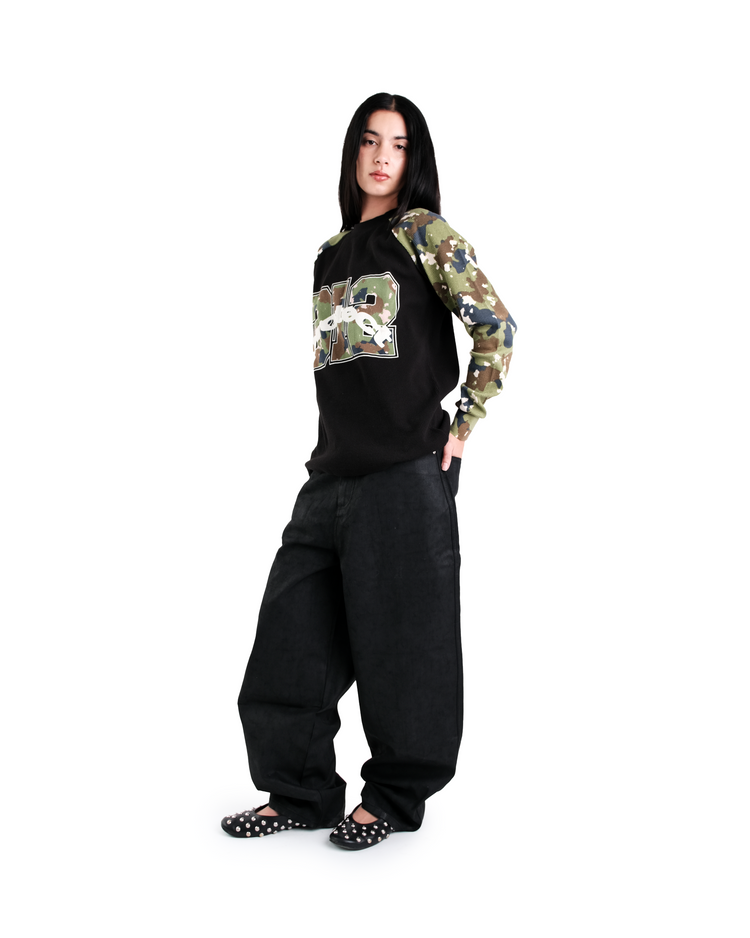 BLACK CAMO WAFFLE LONG SLEEVE