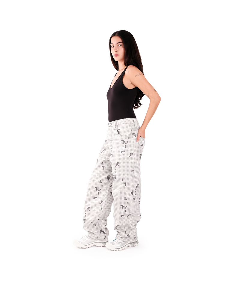 GREY DOT BONKERS DENIM