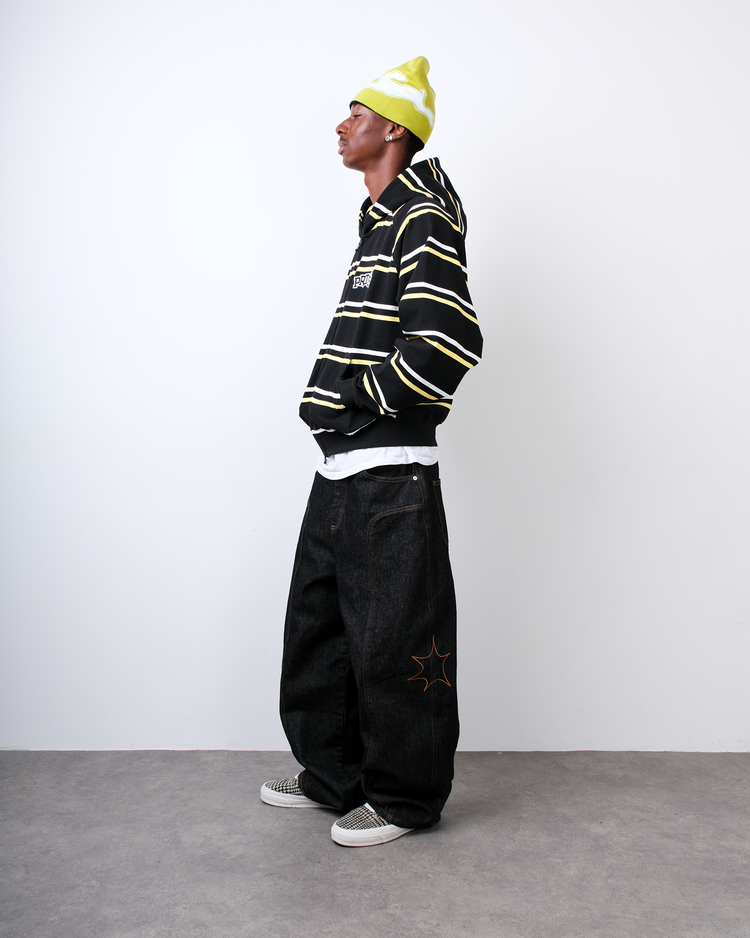 BLACK WIZ ZIP-UP HOODIE