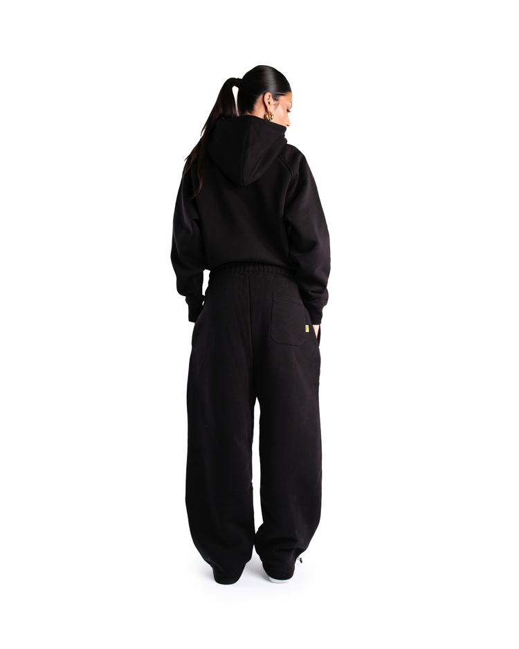BLACK DAY2DAY ZIP-UP HOODIE