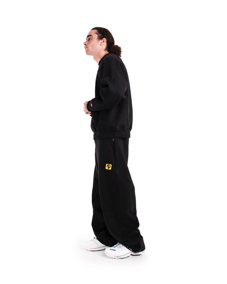 BLACK PANEL SPORT SWEATS