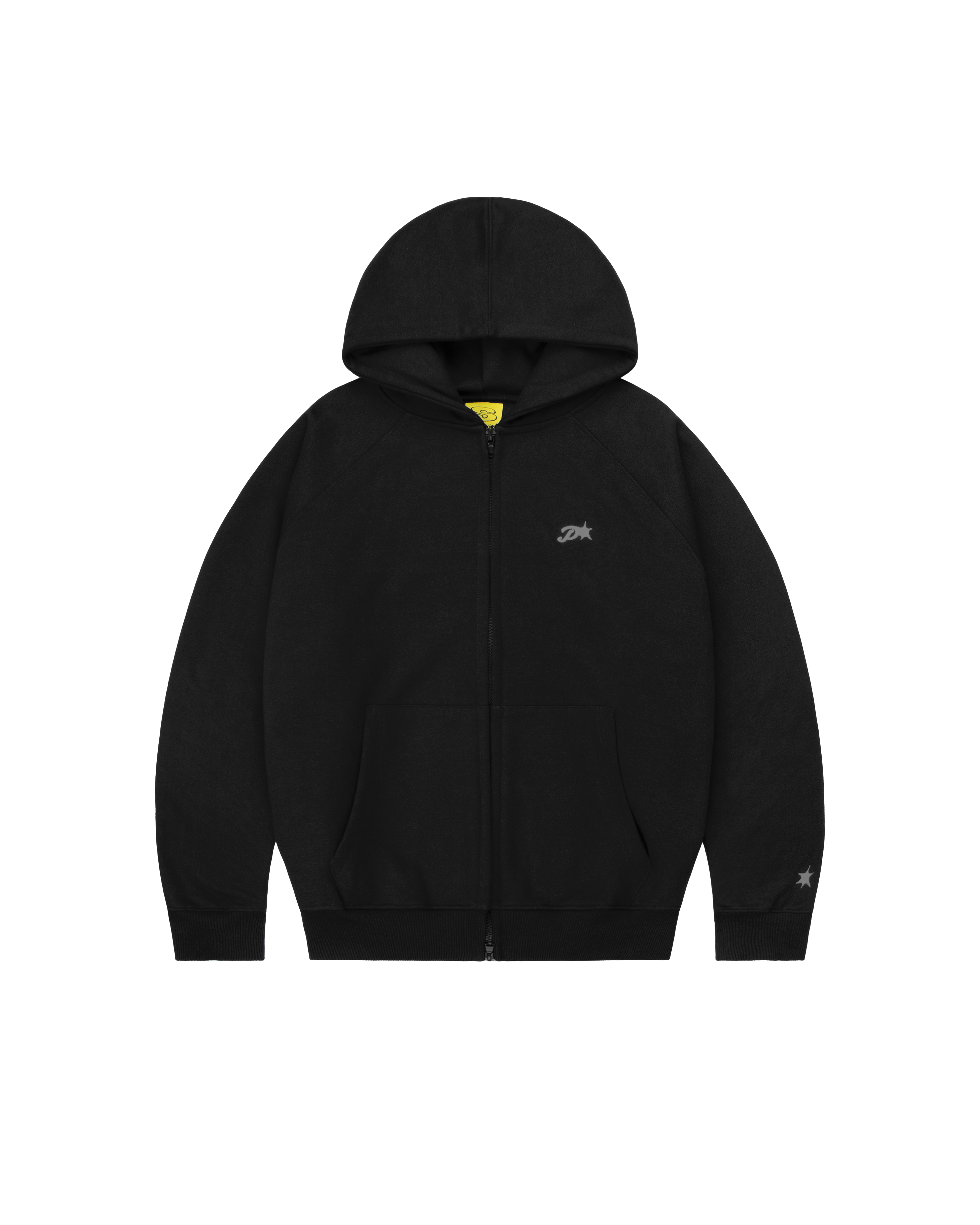 BLACK DAY2DAY ZIP-UP HOODIE
