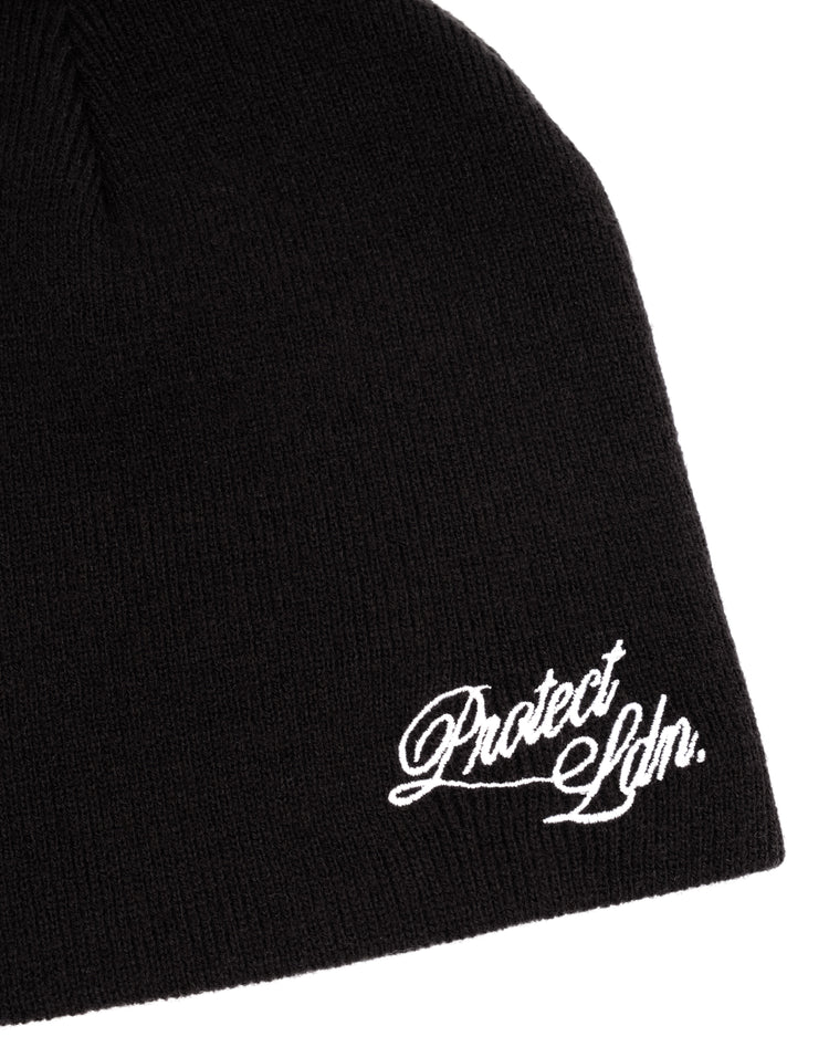 BLACK SCRIPT BEANIE
