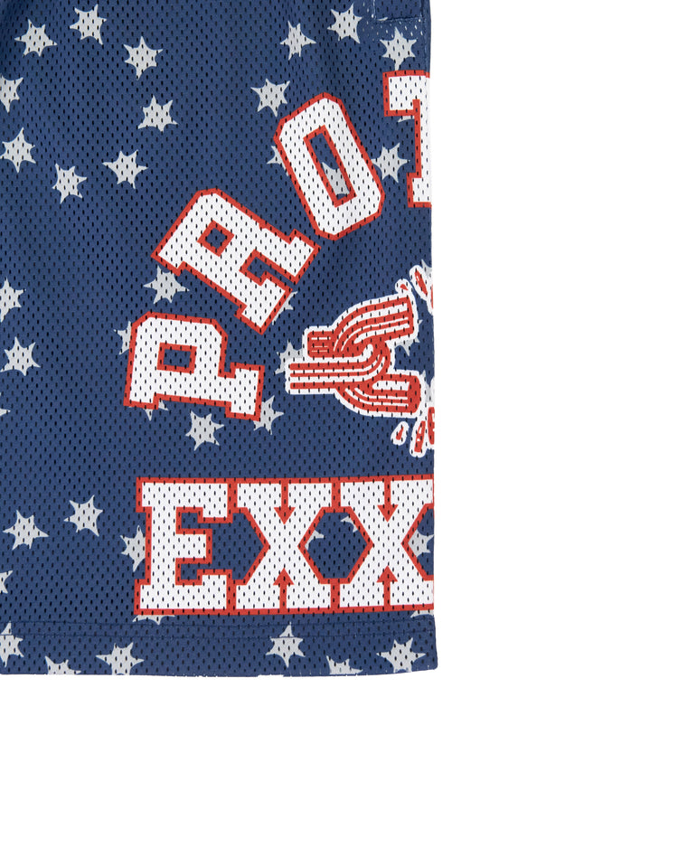 NAVY EXXTRA MESH SHORTS