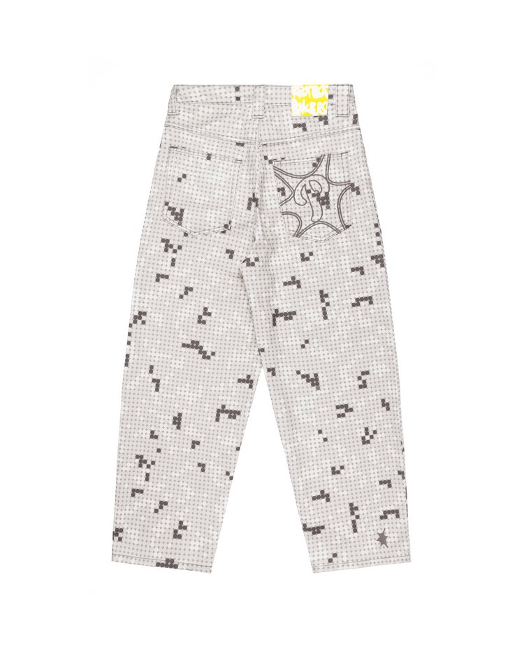 GREY DOT BONKERS DENIM