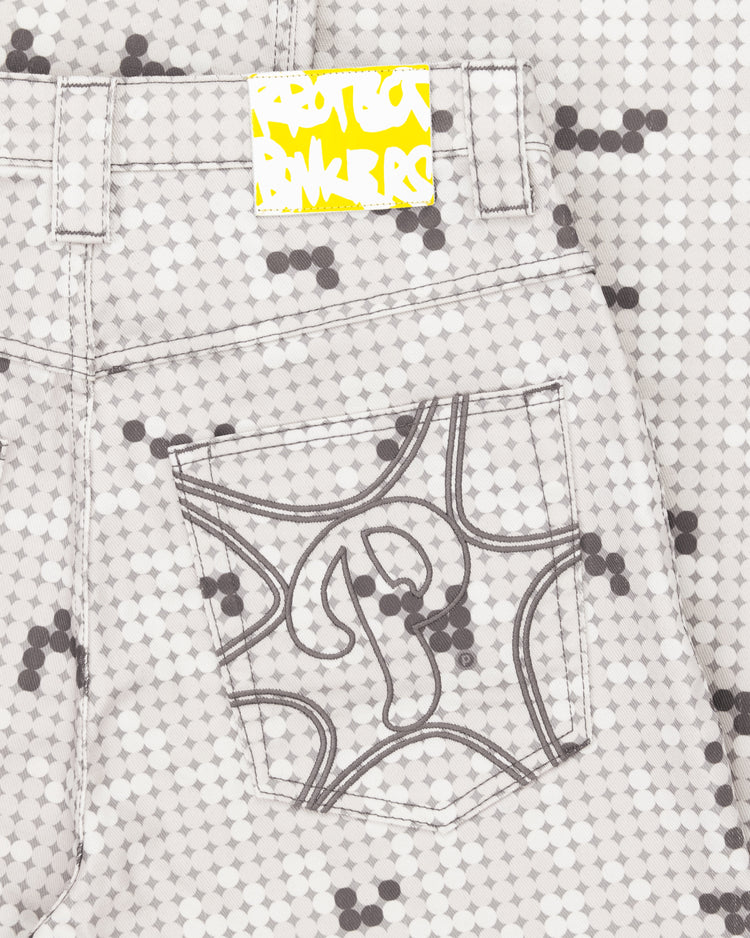 GREY DOT BONKERS DENIM