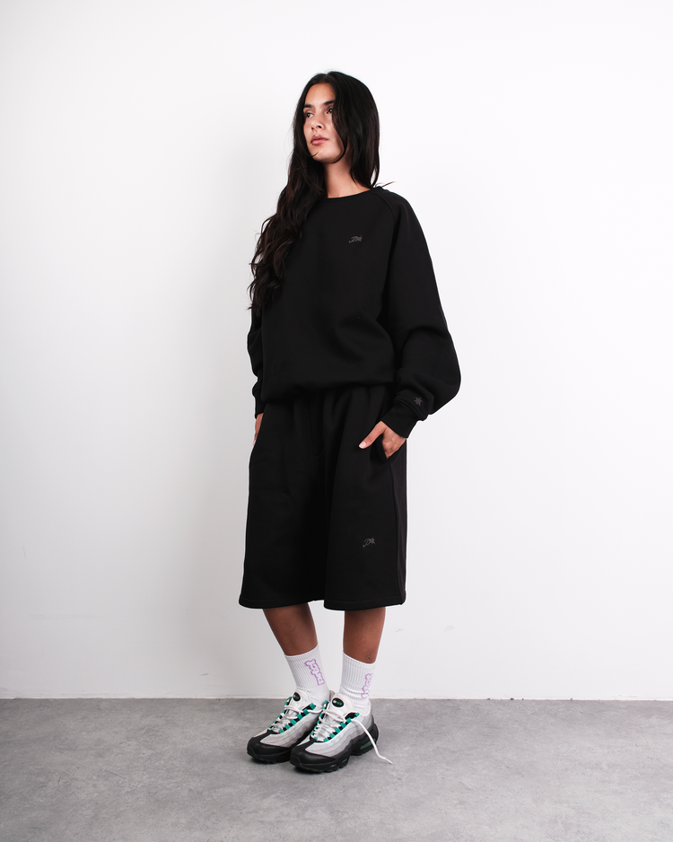 BLACK DAY2DAY SWEAT SHORTS