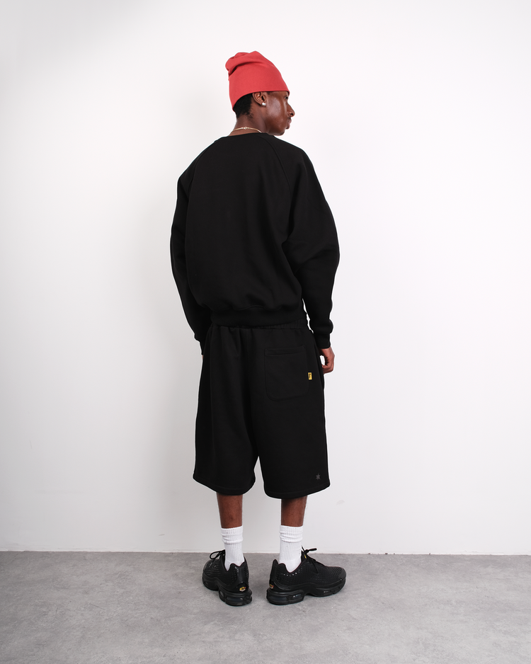 BLACK DAY2DAY SWEAT SHORTS