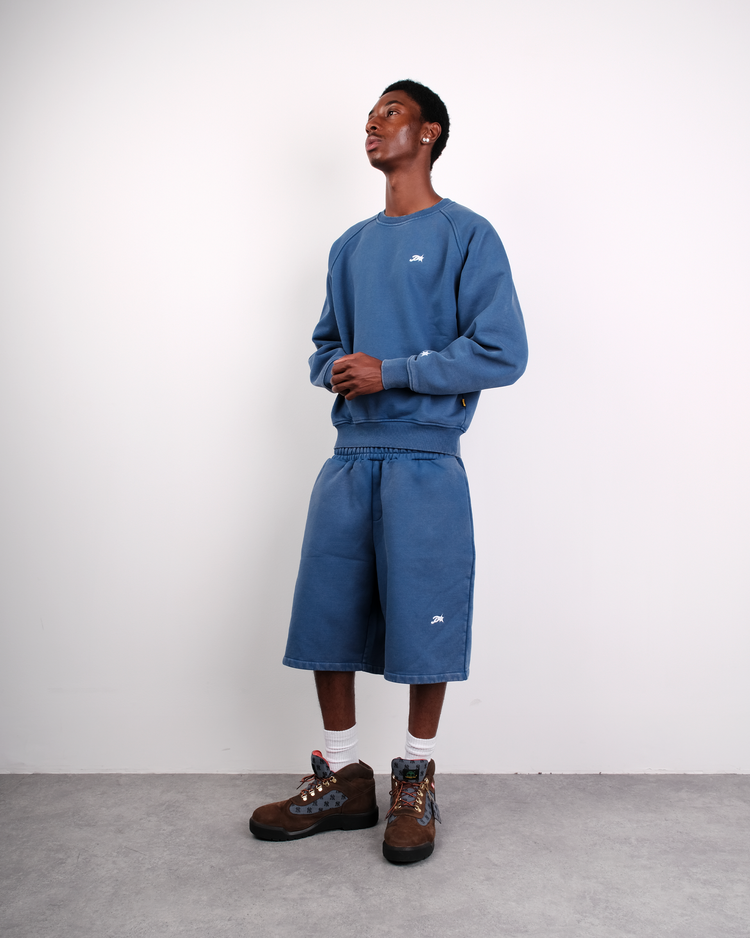 WASHED BLUE DAY2DAY CREWNECK