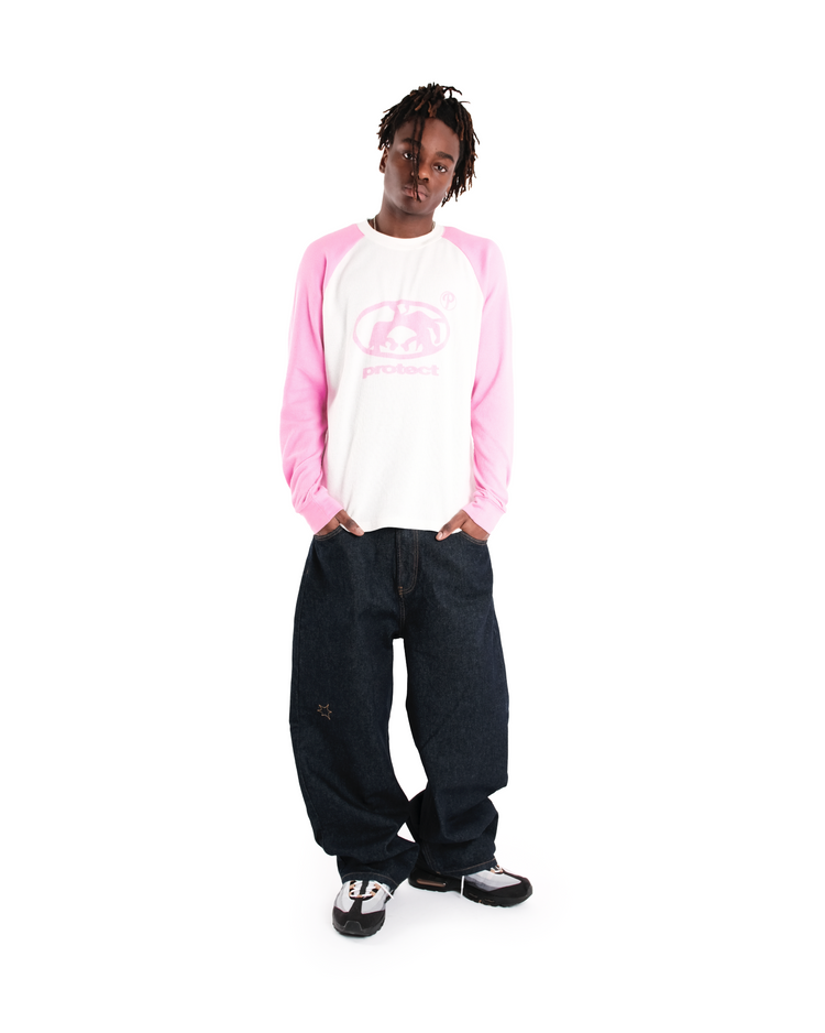 PINK BRUDDA WAFFLE LONG SLEEVE
