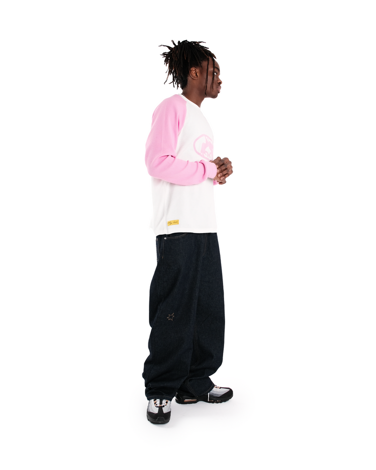 PINK BRUDDA WAFFLE LONG SLEEVE